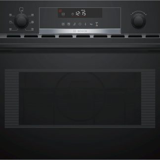 Bosch Einbau-Mikrowelle mit Heißluftfunktion schwarz;